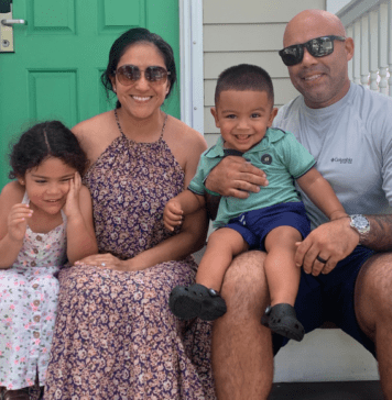 Alondra Morales Homeschool Mom Collective Contributor family picture in Hawks Cay.
